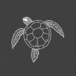 White Ink Turtle Tattoo