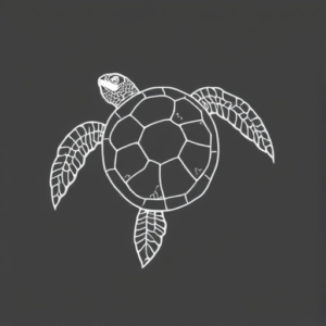 White Ink Turtle Tattoo