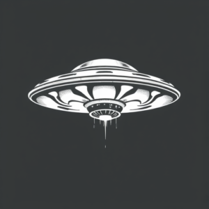 White Ink Ufo Tattoo