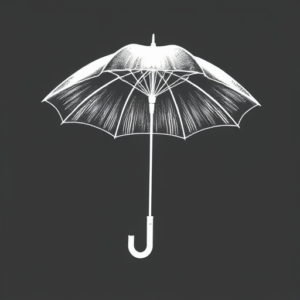 White Ink Umbrella Tattoo