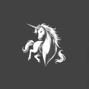 White Ink Unicorn Tattoo