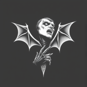 White Ink Vampire Tattoo