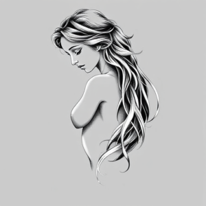 White Ink Venus Tattoo