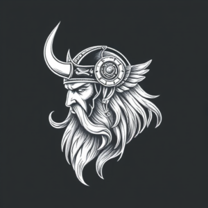 White Ink Viking Tattoo