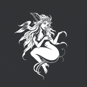 White Ink Virgo Tattoo