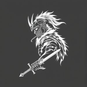 White Ink Warrior Tattoo