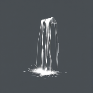White Ink Waterfall Tattoo