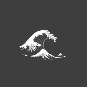 White Ink Wave Tattoo