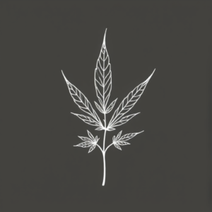 White Ink Weed Tattoo