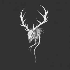 White Ink Wendigo Tattoo