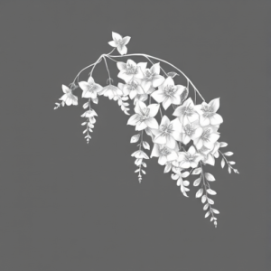 White Ink Wisteria Tattoo