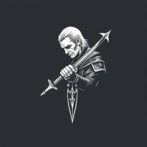 White Ink Witcher Tattoo