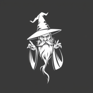 White Ink Wizard Tattoo