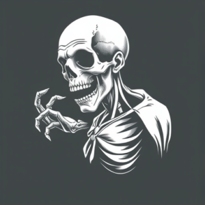 White Ink Zombie Tattoo