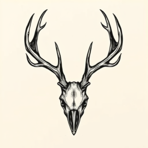 Woodcut Antler Tattoo