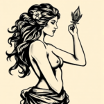 Woodcut Aphrodite Tattoo