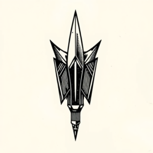 Woodcut Arrowhead Tattoo