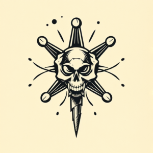 Woodcut Atomic Tattoo