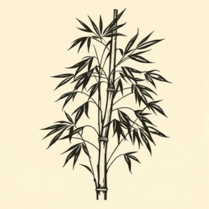 Woodcut Bamboo Tattoo