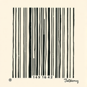 Woodcut Barcode Tattoo