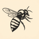 Woodcut Bee Tattoo