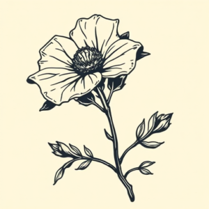Woodcut Bluebonnet Tattoo