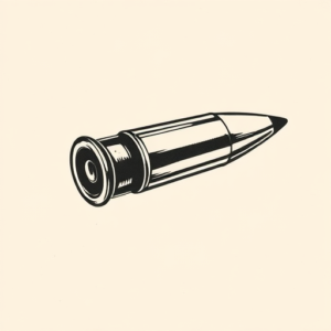 Woodcut Bullet Tattoo