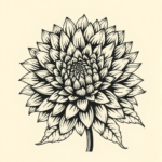 Woodcut Chrysanthemum Tattoo