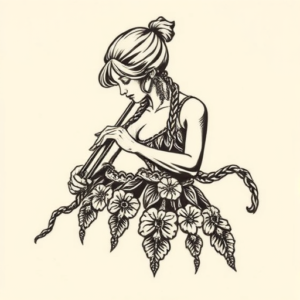 Woodcut Crochet Tattoo