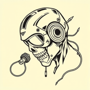 Woodcut Cyber Tattoo