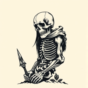 Woodcut Death Tattoo