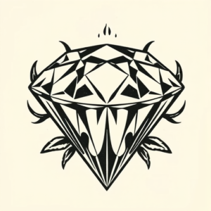 Woodcut Diamond Tattoo