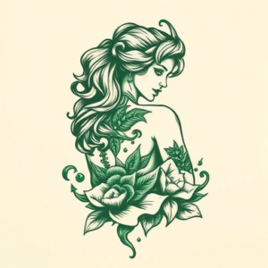Woodcut Emerald Tattoo