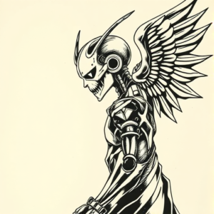 Woodcut Evangelion Tattoo