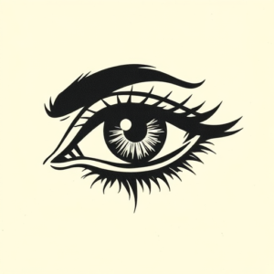 Woodcut Eye Tattoo
