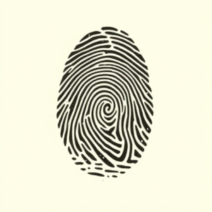Woodcut Fingerprint Tattoo