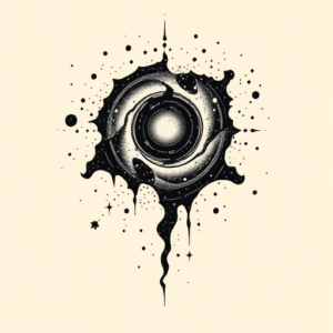 Woodcut Galaxy Tattoo