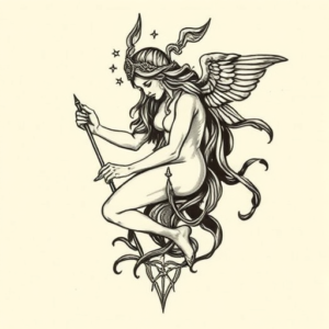 Woodcut Gemini Tattoo