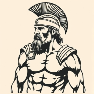Woodcut Gladiator Tattoo