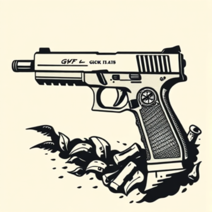 Woodcut Glock Tattoo