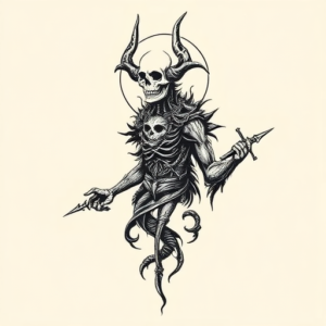 Woodcut Hecate Tattoo