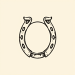 Woodcut Horseshoe Tattoo
