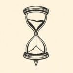 Woodcut Hourglass Tattoo