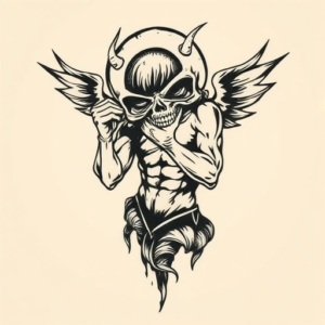 Woodcut Incubus Tattoo
