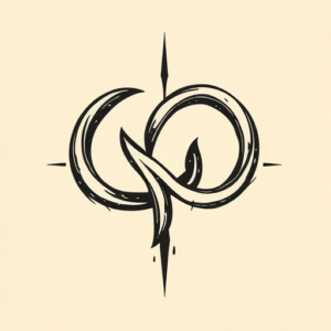 Woodcut Infinity Tattoo