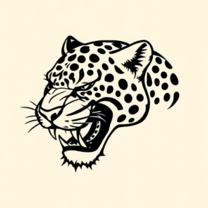 Woodcut Jaguar Tattoo