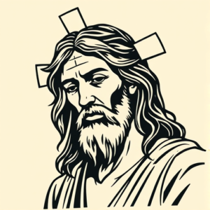 Woodcut Jesus Tattoo