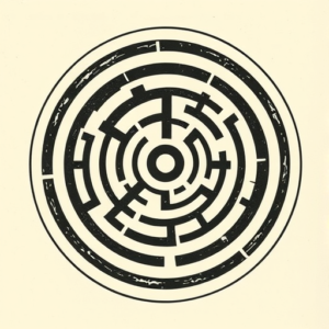 Woodcut Labyrinth Tattoo