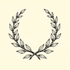 Woodcut Laurel Tattoo