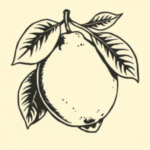 Woodcut Lemon Tattoo